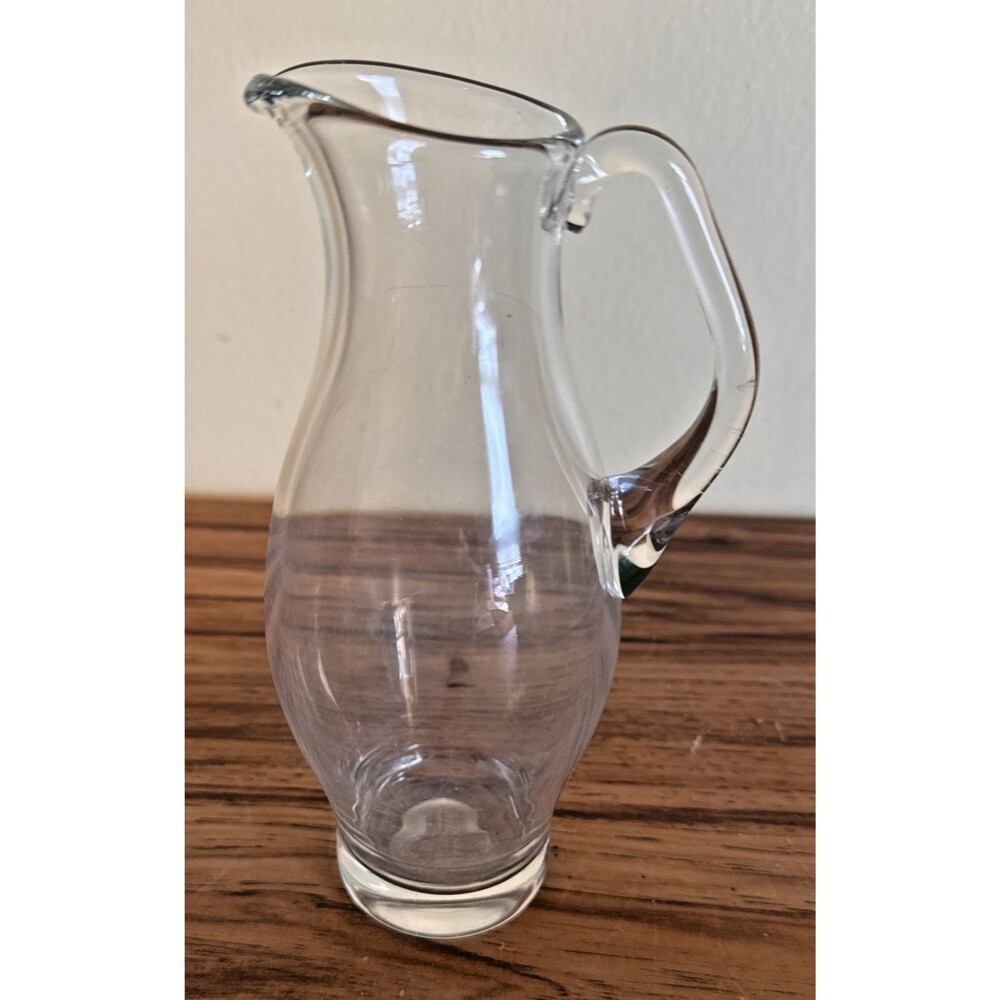 Vintage Princess House HERITAGE Small Pitcher 6.5” Clear Glass Syrup Creamer